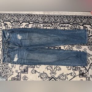 American Eagle Outfitters Distressed Blue Skinny Jeans